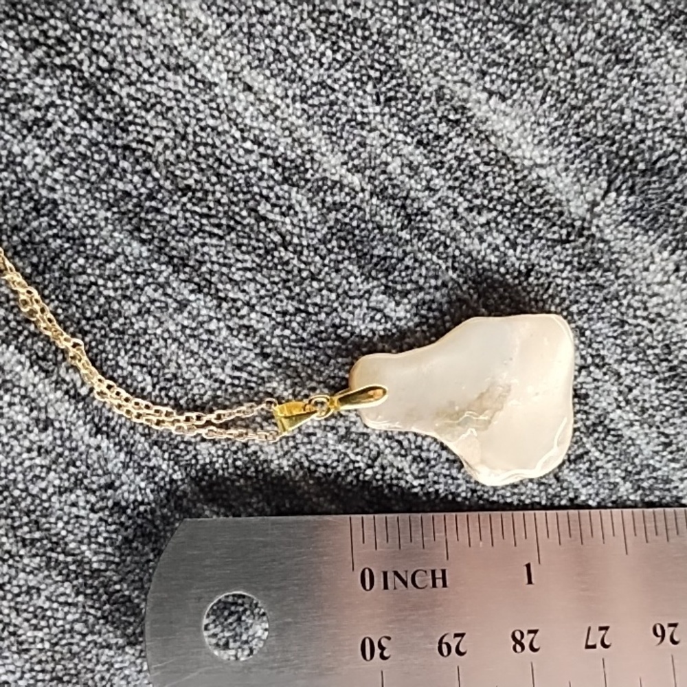 White shell, Abalone chip pendant
